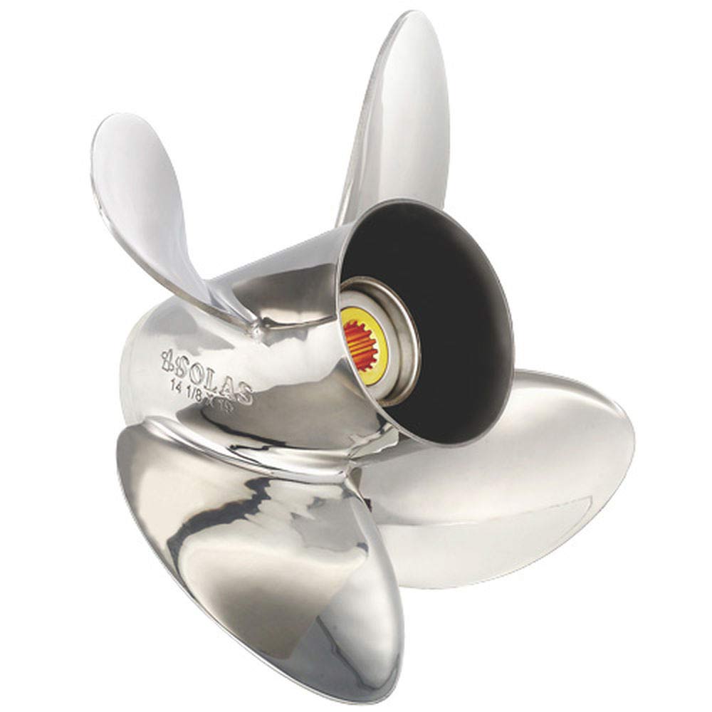Solas, 15.5" Dia. 15" Pitch, RH, 4-Blade, Stainless Steel, Saturn Propeller