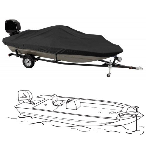 V-Shaped Jon Boat Outboard, Select Fit Boat Cover