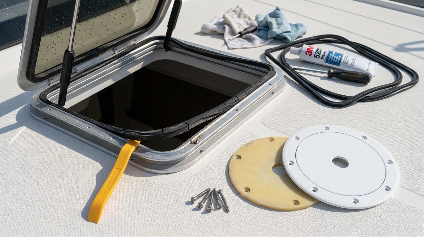 Deck Hardware Refit: Fixing Hatches, Struts, and Scratches