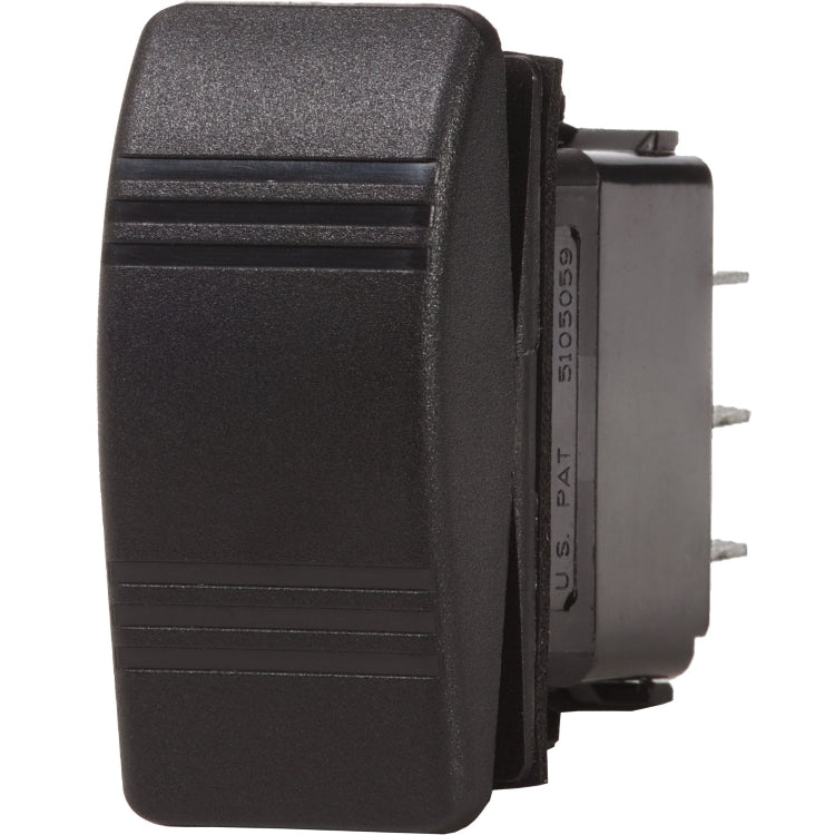 Contura Water Resistant SPST Switch, OFF-(ON), Black