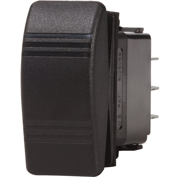 Contura Water Resistant SPDT Switch, (ON)-OFF-(ON), Black