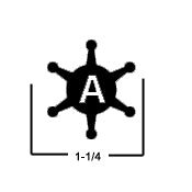 Jabsco, Impeller, Silhouette A, 1-1/4" dia., 6 Blade, Nitrile