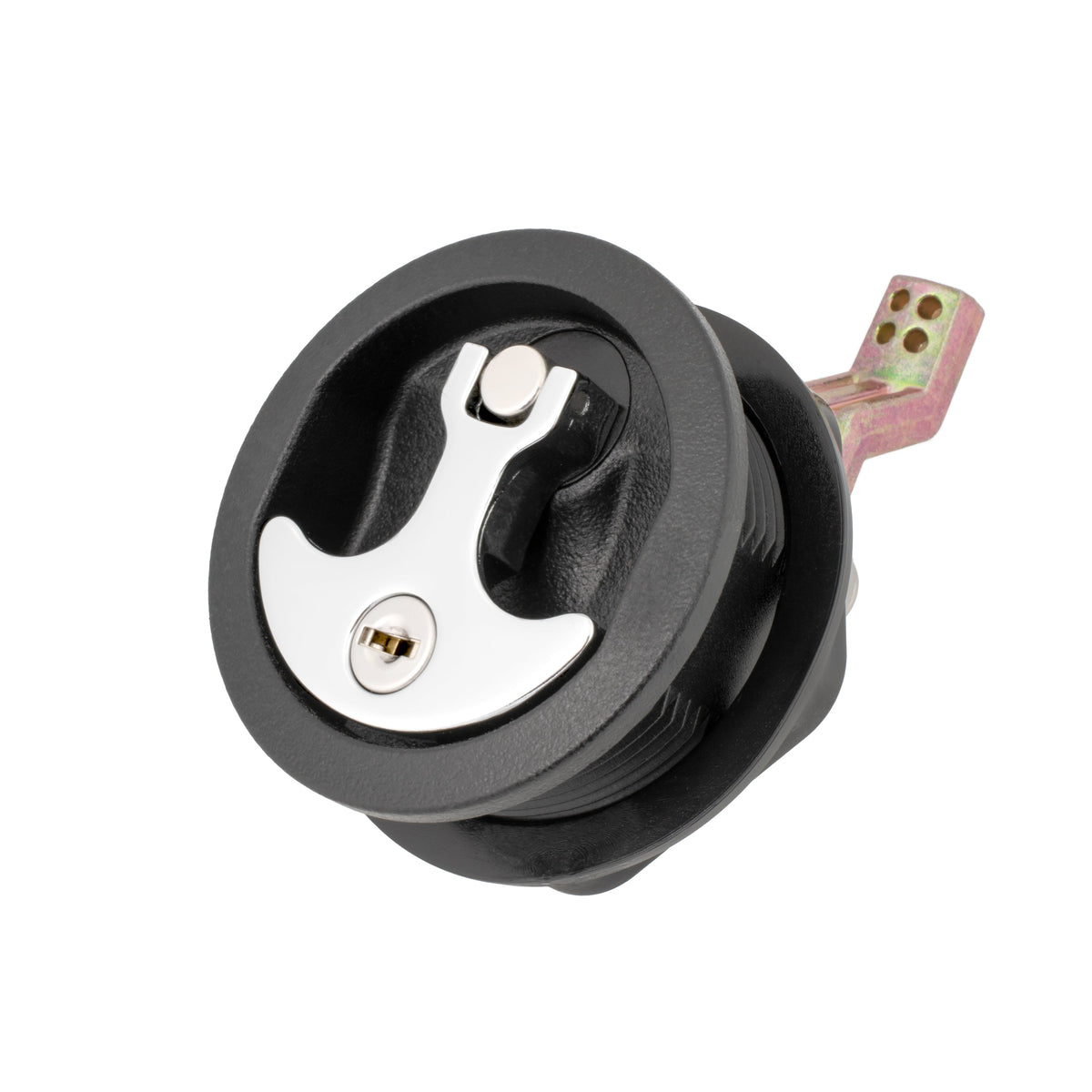 T-Handle Locking Latch, 3" Black Nylon/Chrome T-Handle, NO Cam Bar, S-9415B
