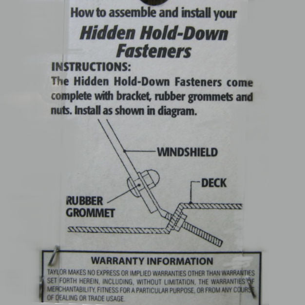 Hidden Hold Down Fastener, Pack of 4