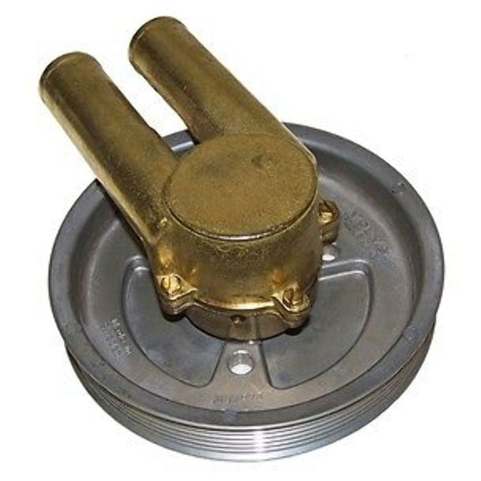 Volvo GXI Raw Water Pump with Serpentine Belt Pulley, Crankshaft Driven