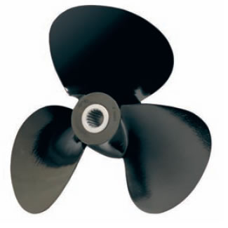 16" Diameter, 15" Pitch, Right-Hand, 3-Blade, Aluminum, Long Hub Prop