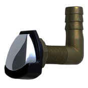 Perko Gas Tank Vent, Swivel Elbow, Chrome Finish Cap, 5/8" Hose