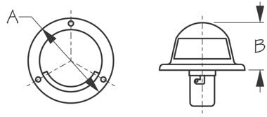 Stern Light, Clear Lens, 135 Deg. , Stainless, 12 volt, Display Pack
