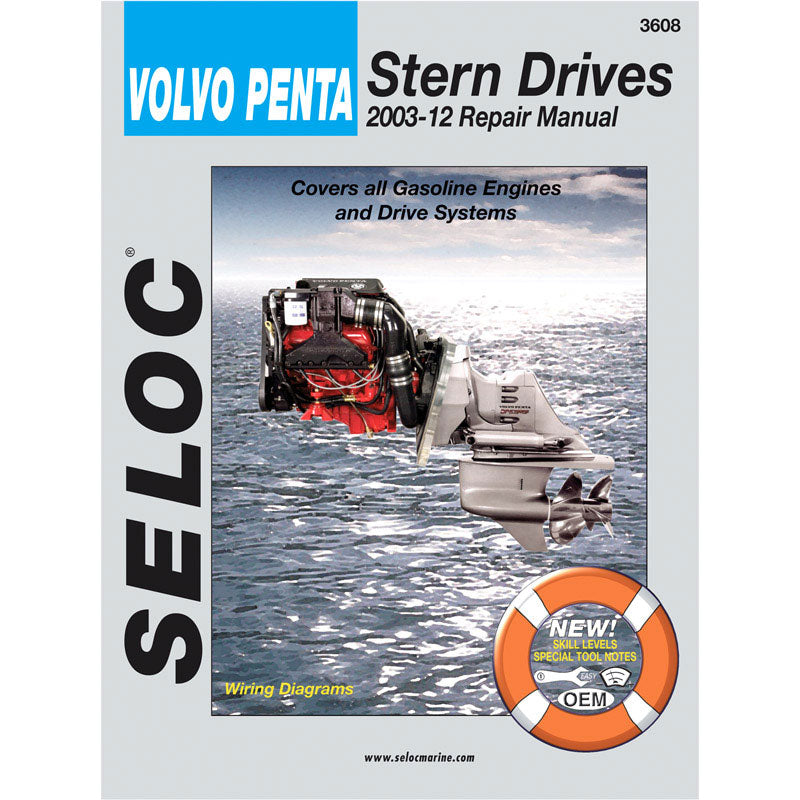 Volvo / Penta Stern Drive Repair Manual, 2003 - 2012, All Gas Engines & Sterndrives, 3608