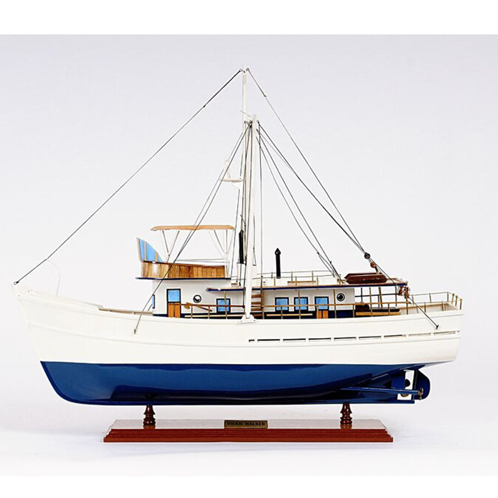 Dickie Walker Fishing Boat - Wooden Model Boat, 24.5"L
