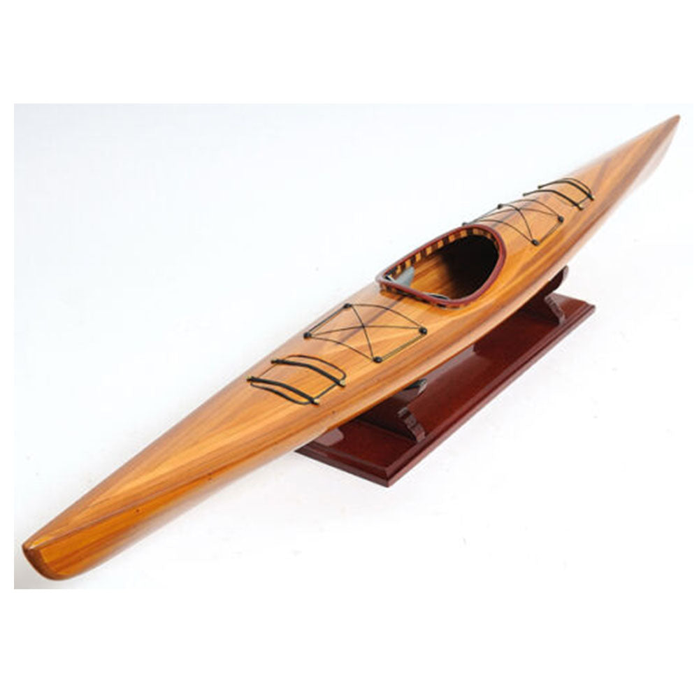 Kayak Wooden Model - Handmade From Western Red Cedar, 41.5"L