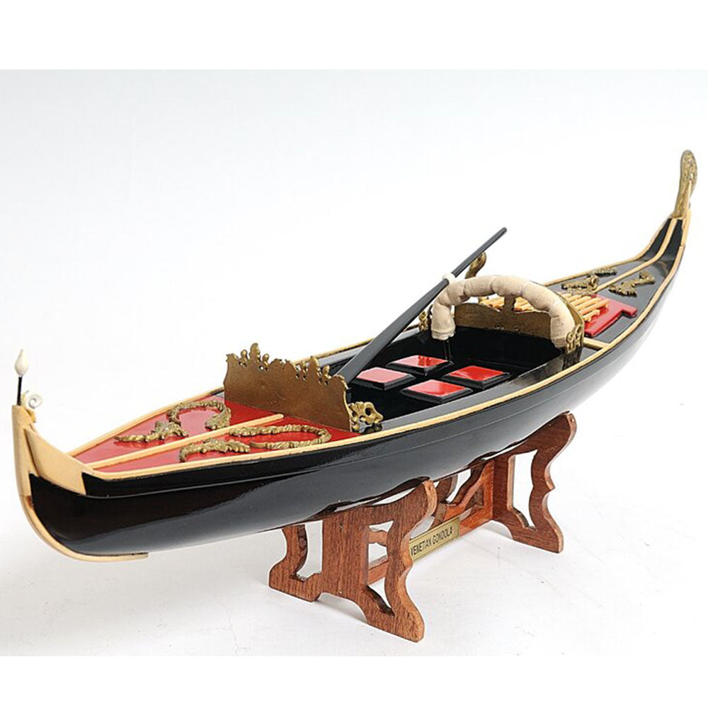 Venetian Gondola, Circa 1882 - Painted Wooden Model Boat, 23"L