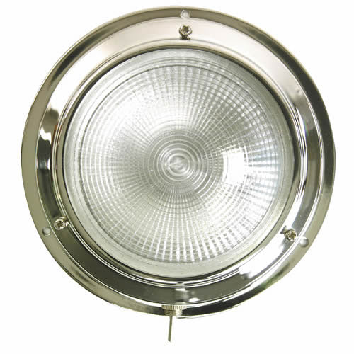 Stainless Steel Dome Light Red / White