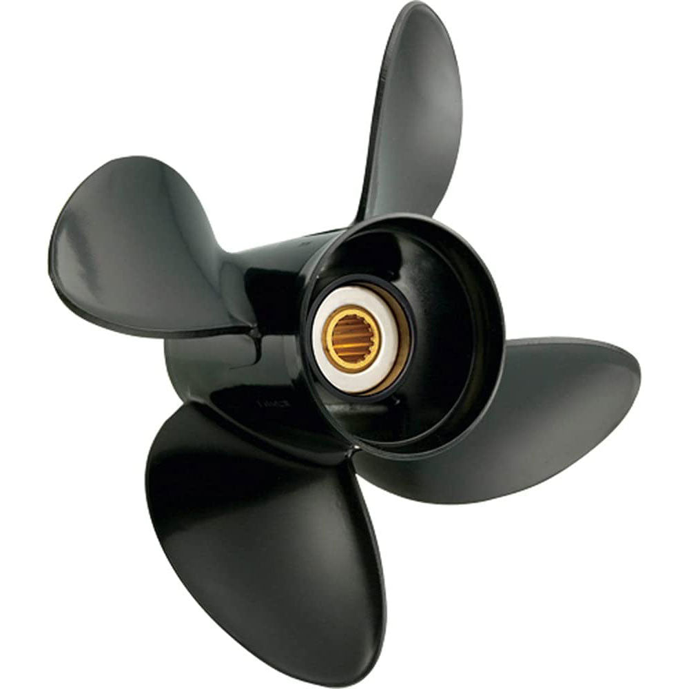 13.8" Dia. 15" Pitch, RH, 4-Blade, Aluminum, Amita 4 Propeller - Mercury, Mariner Outboard, Mercruiser Stern Drive