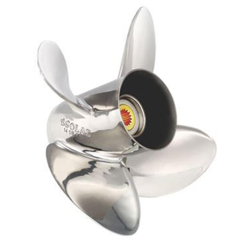 13.5" x 13" Pitch, 4-Blade, RH, 15 -Tooth Spline  HR, Titan, Stainless Steel, Propeller, Yamaha