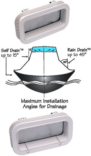 Beckson Marine 310 Portlight, White Frame, Clear Lens