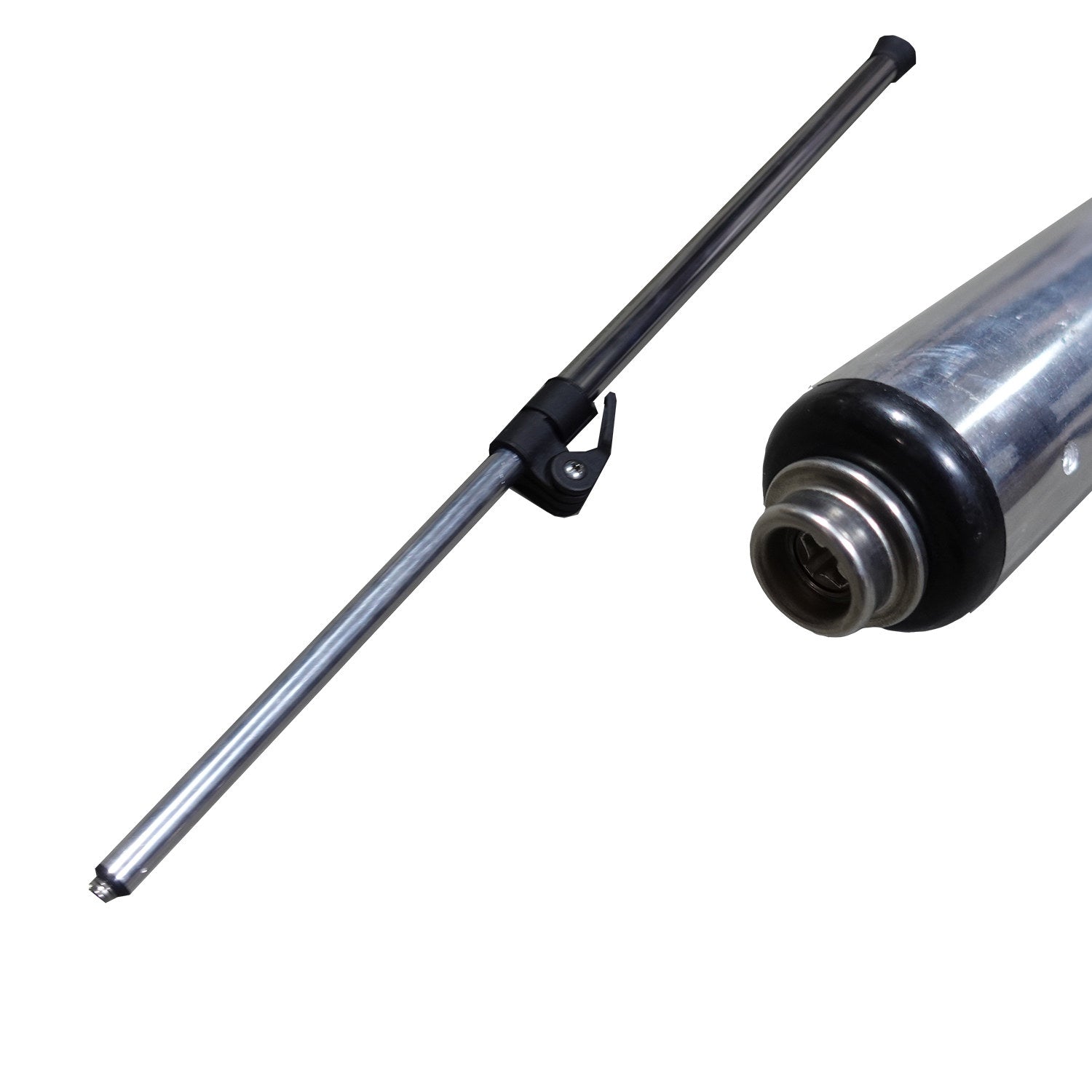 Boat Cover, Support Pole, Snap End for Pre-Installed Snap Pads, Anodized Aluminum Tubing, 22" -70"