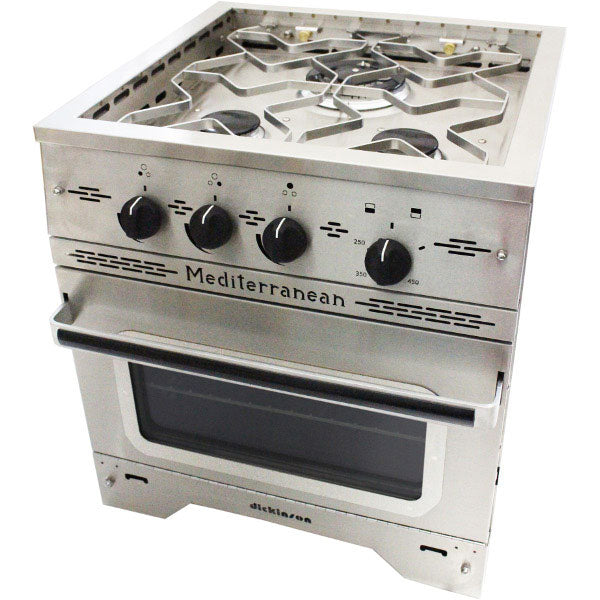 Dickinson Marine, Mediterranean, Three Burner Stainless Steel Galley Range, Propane