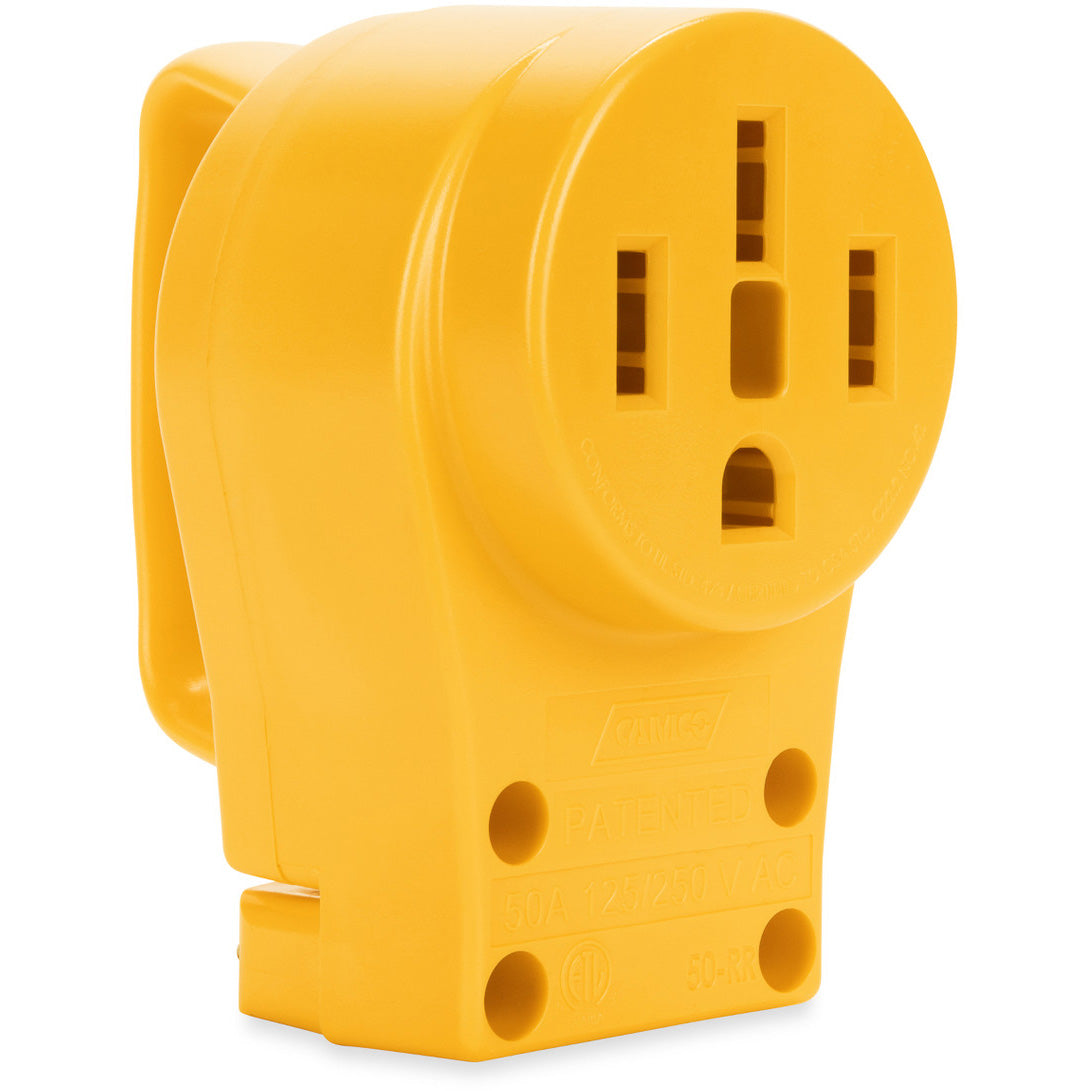 Camco RV Power Grip Connector 50 Amp, Replacement Female Receptacle