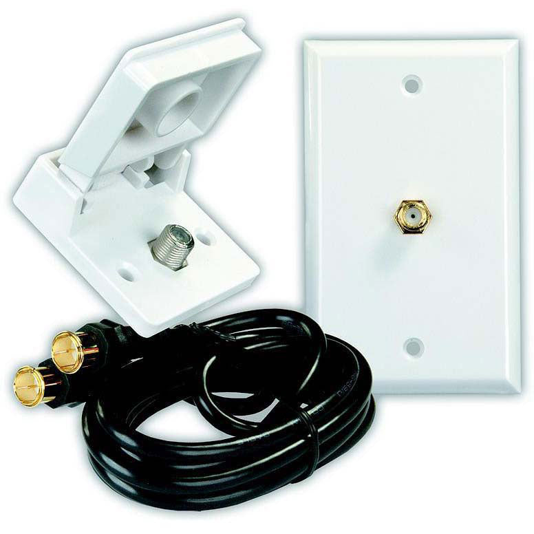 JR Products 47815 Polar White RV Interior/Exterior TV Installation Kit