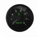 Stewart Warner Heavy Duty + Series, Tachometer, 3,500 rpm, 3-3/8"