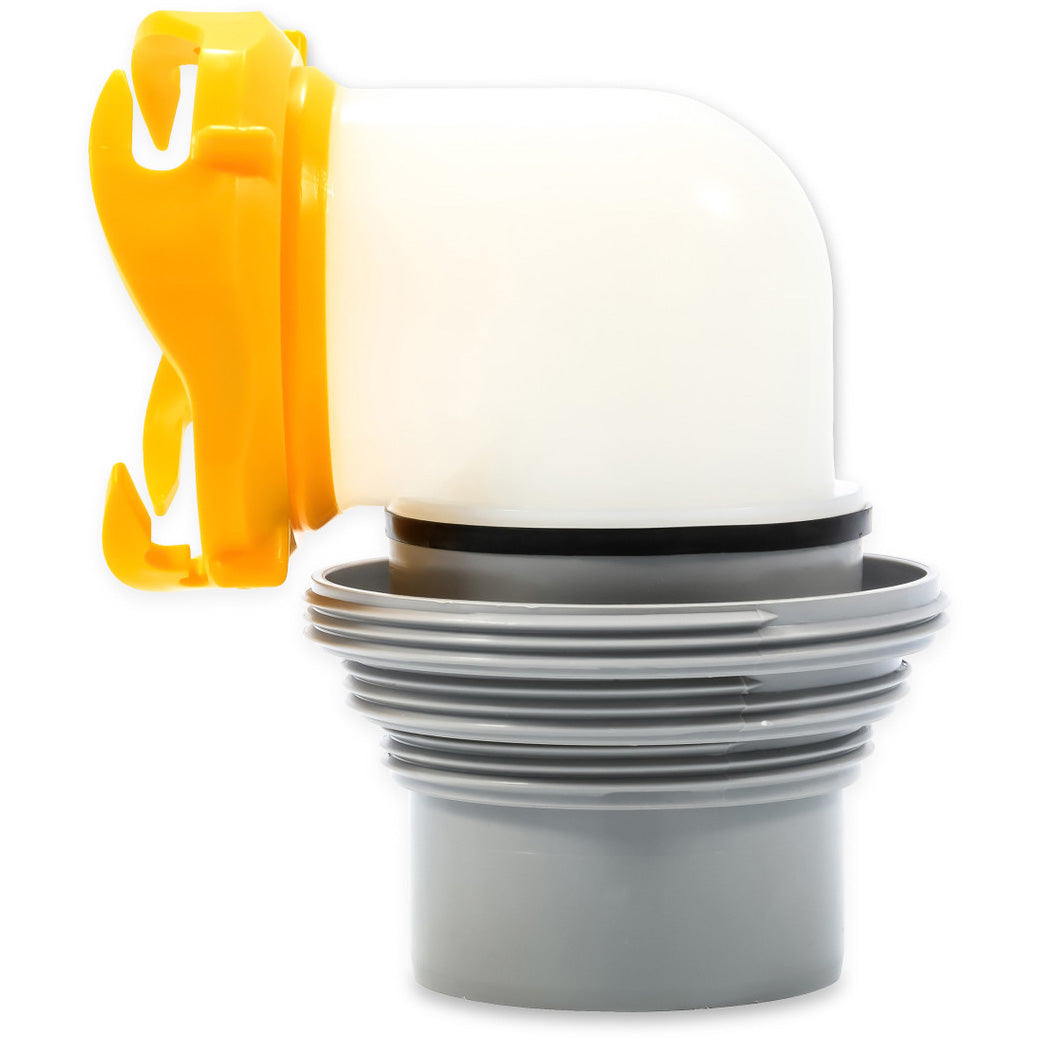Camco Revolution Bayonet Elbow - RV Sewer Hose Fitting with 4-in-1 Adapter