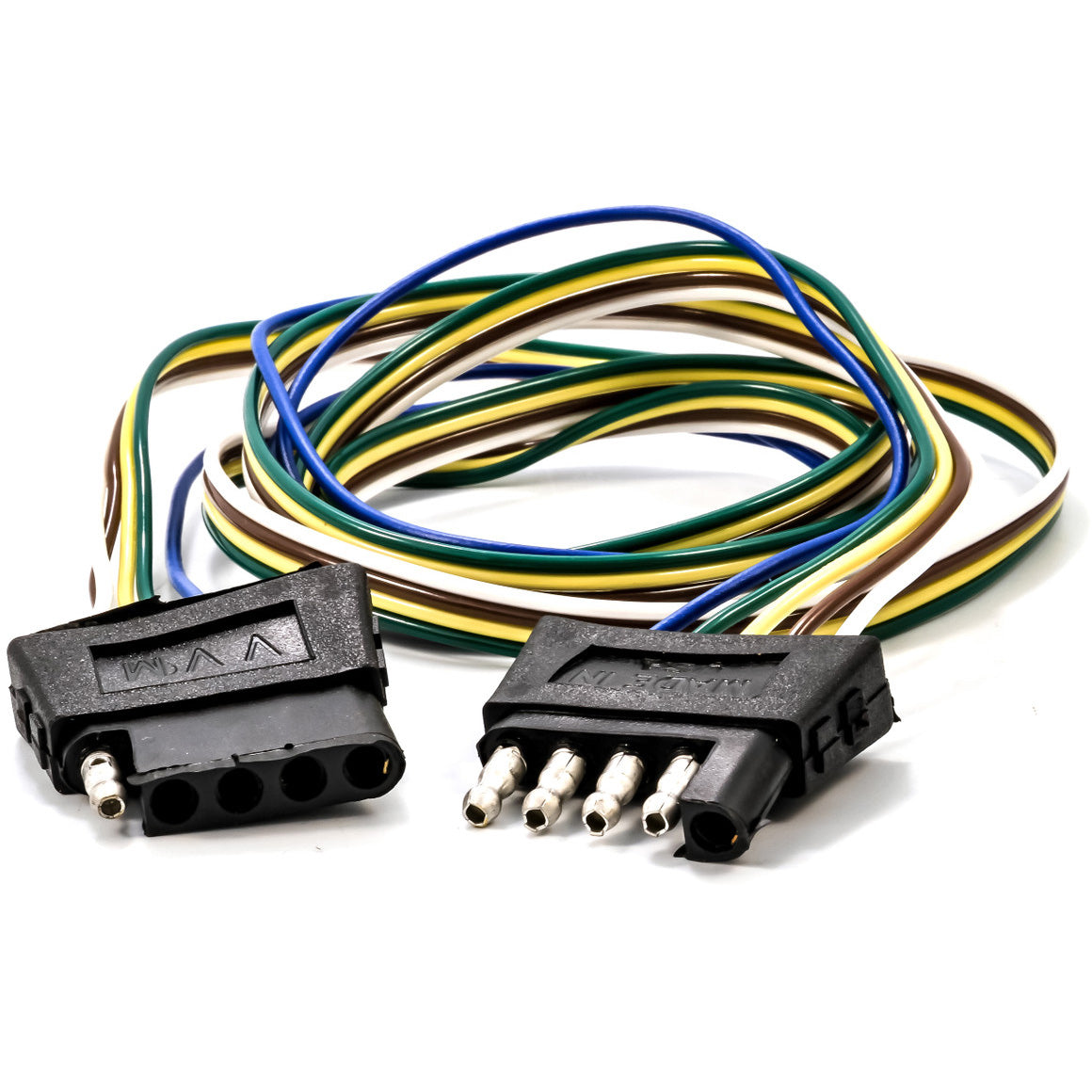 Camco 5-Way Flat-Type Trailer Wire Extension 60", 18 Gauge Wire