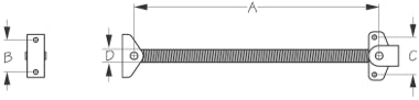 Stainless Hatch Spring 10-1/8 in.
