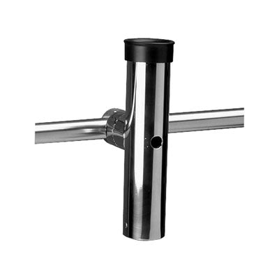 Stainless Steel Rail Mount Rod Holder w/ Stainless Mounting Bracket