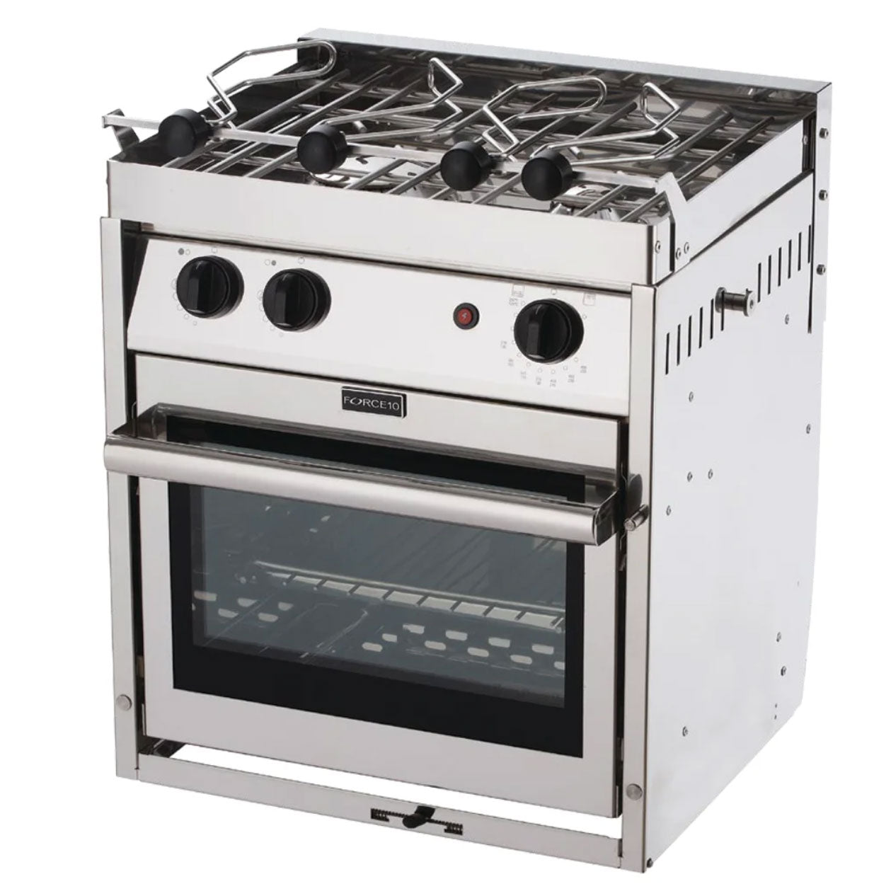 Force 10, 2 Burner, Gimbaled Galley Range, Propane / Butane, American Standard, See Thru Glass Door