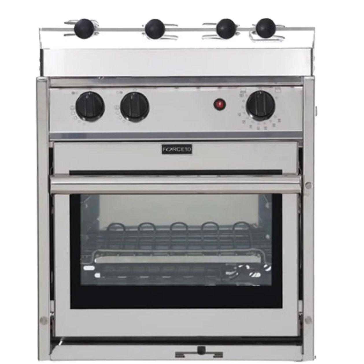 Force 10, 2 Burner, Gimbaled Galley Range, Propane / Butane, American Standard, See Thru Glass Door