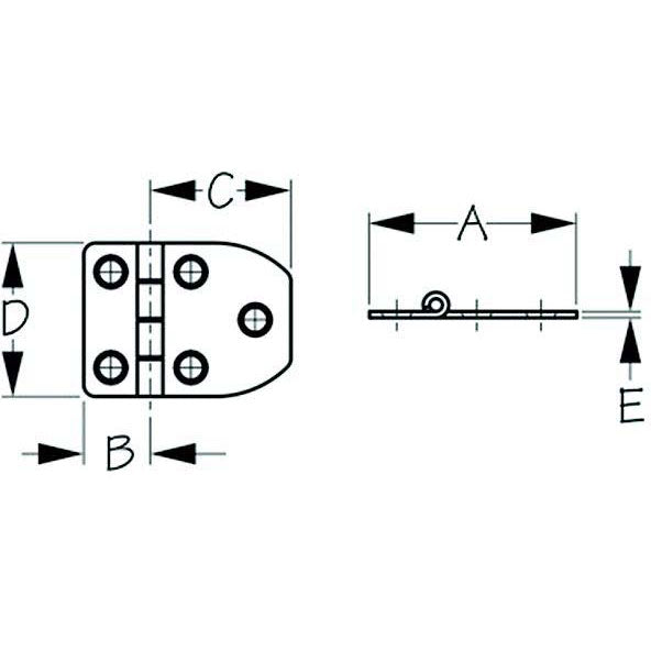 Sea-Dog, Short Side Door Hinge
