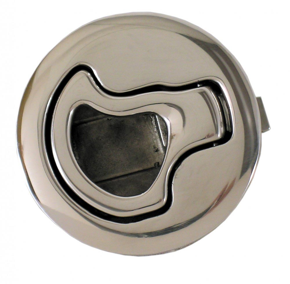 Flush Non-Locking Slam Latch, 316 S.S., Depth - 15/16", Flange - 2-3/8"