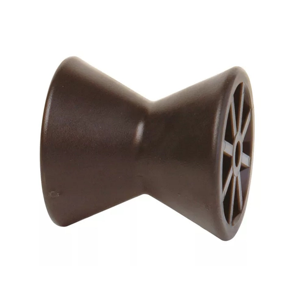 Bow Roller, 4", Black Polyvinyl, 1/2" shaft