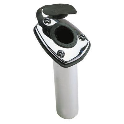 Perko 65 Deg. Angled Flush Mount Chrome Plated Zinc Alloy and Alluminum Rod Holder