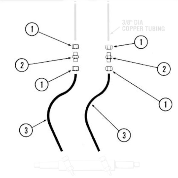 SeaStar 3/8" Copper Tube to 3/8" Nylon Tube Fitting Kit