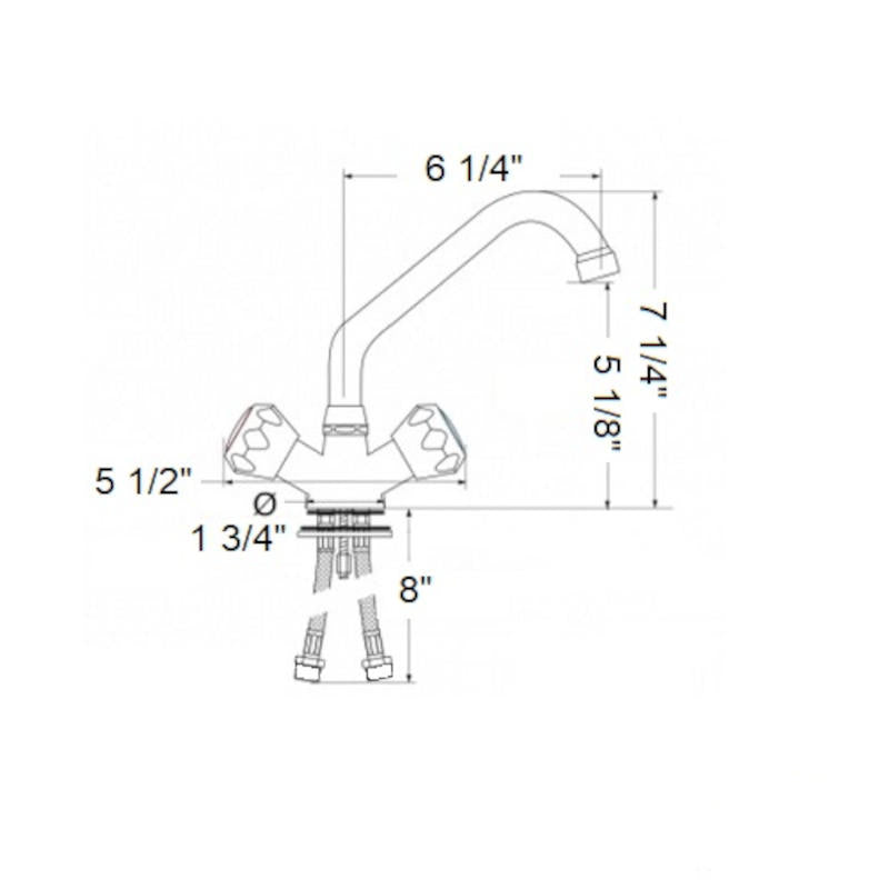 Scandvik, Mixer With Swivel Spout