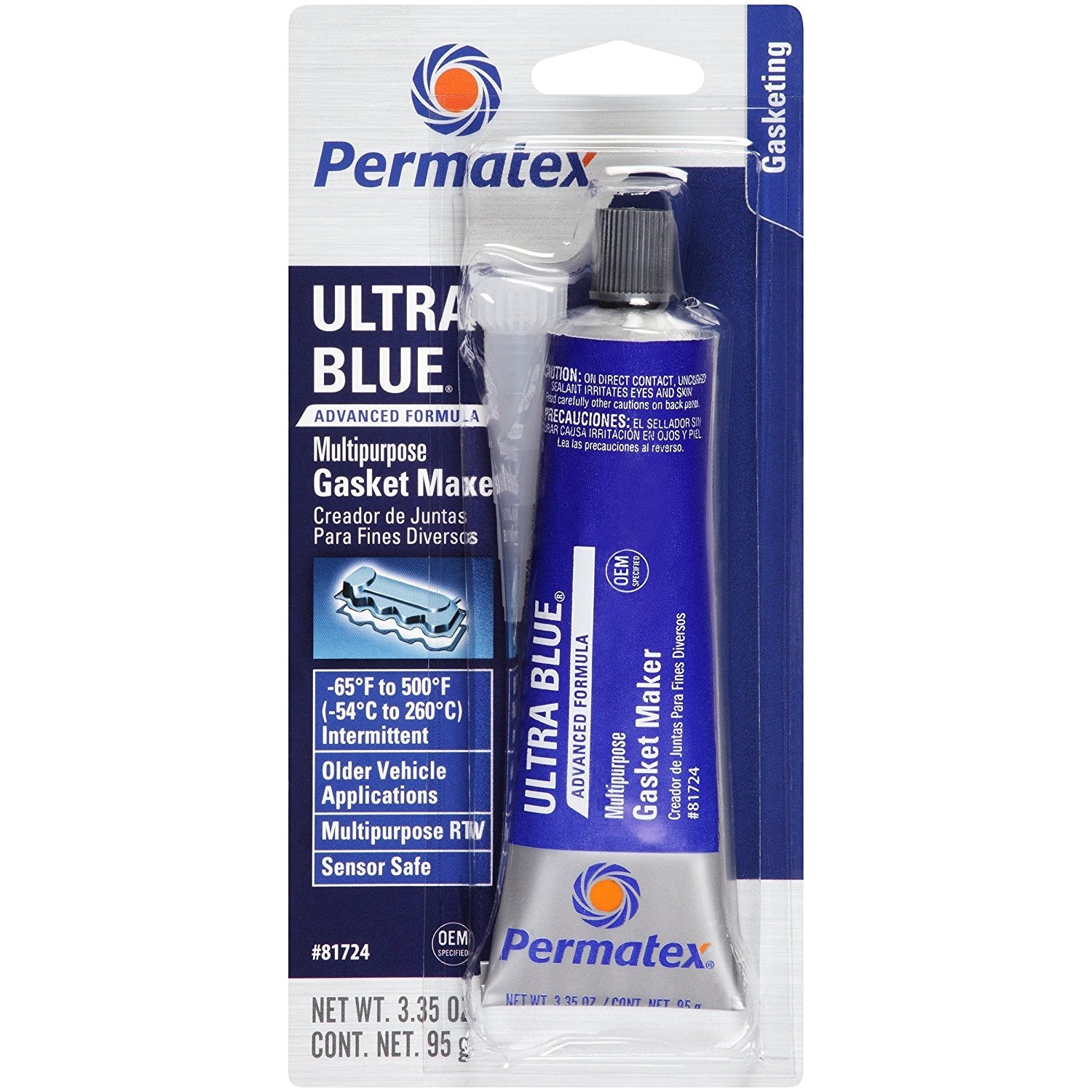 Permatex, Ultra Blue Multipurpose RTV Silicone Gasket Maker, 3.35 oz.