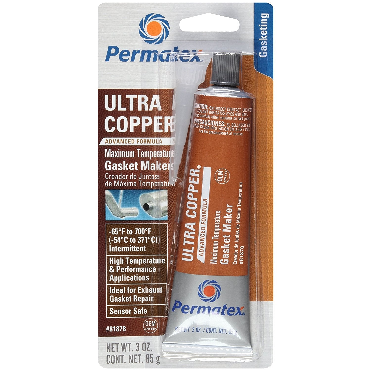 Permatex, Ultra Copper Maximum Temperature RTV Silicone Gasket Maker