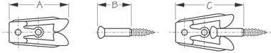 Nylon Flexible Door Catch Pair