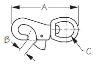 Sea-Dog, Bull Nose Snap, 4-1/2"