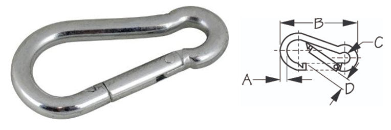 Stainless Snap Hook 1/2 in., w/ Key Lock System, 151160