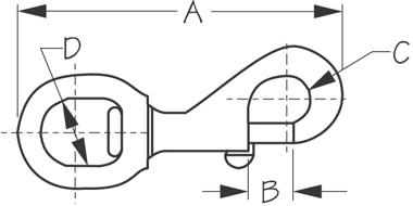 Bronze Swivel Eye Snap