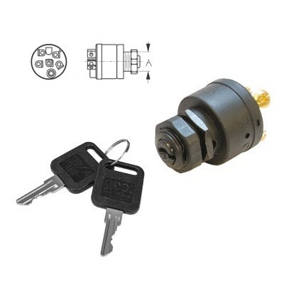 Sea-Dog, 3 Position Magneto Ignition Switch, 5 Screws/1 Boss, 12v