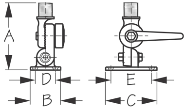 Die Cast Zinc Adjust. Antenna Base