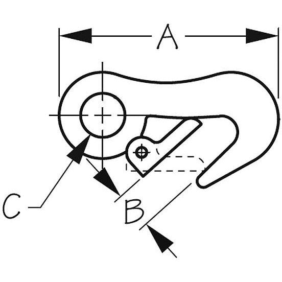 Nickel Plated Malleable Snap 3-1/2 in.
