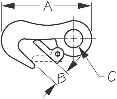 Nickel Plated Malleable Snap 3-1/2 in.