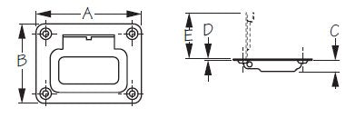 Sea-Dog, Spring Loaded, Flush Hatch Handle, Stainless