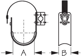 Sea-Dog, Rail Mount Ring Buoy Bracket, 3-7/8"