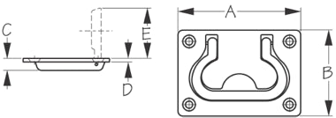 Sea-Dog, Flush Hatch Pull